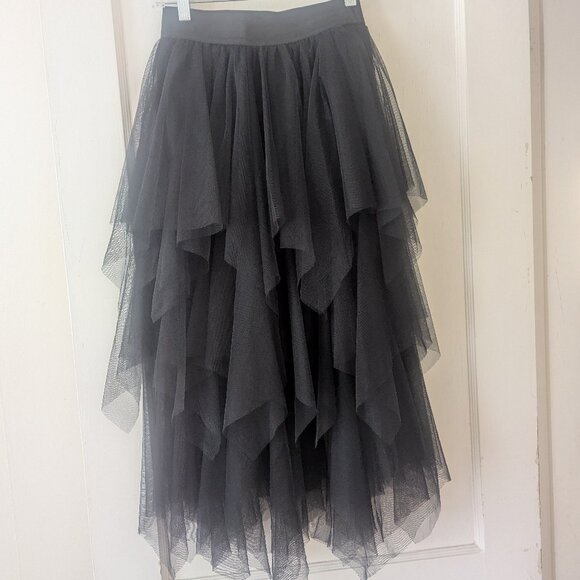 Three Bird Nest Dresses & Skirts - Tiered black skirt